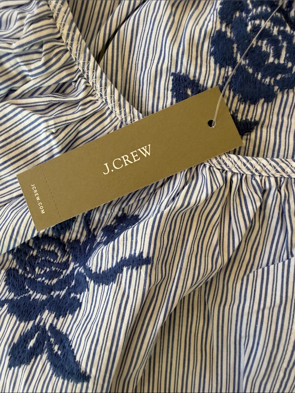 Women’s J.Crew Floral Cotton Shirt Top Blouse Embroidered New NWT - Picture 7 of 11